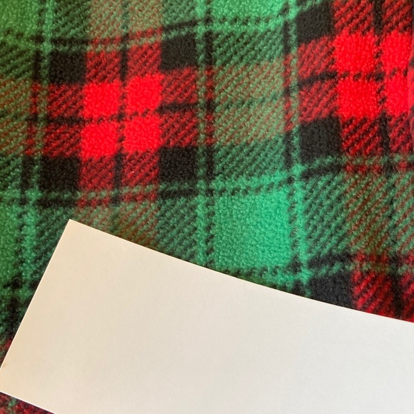 Kids PJ’s & Presents green red plaid reindeer hooded one piece pajamas size 7/8 - Picture 5 of 5